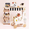 Product information "Groceries Set & Scanner" Spark hours of imaginative play with this beautifully designed wooden grocery playset. It includes a sturdy wooden basket filled with 12 solid wood grocery items and a playful barcode scanner, perfect for pretend shopping adventures. Each item is made from FSC™-certified wood and features charming, colorful illustrations to engage young minds. The set includes familiar favorites like butter, honey, cookies, cereal, ketchup, olive oil, spaghetti, chocolate, tea, a jar of sweet corn and carrots, and a can of tuna. Each piece is perfectly sized for small hands and encourages hands-on learning. Ideal for role play, counting, and building vocabulary, this set helps children develop fine motor skills, early math concepts, and social interaction through creative storytelling and play. A wonderful addition to any toy kitchen or play store setup! Specifications Suitable for ages 3 years+ Dimensions: Shopping Basket – W:19 x D:13.1 x H:15.3cm Made of FSC®-certified wood Decorated using water based, non-toxic paints