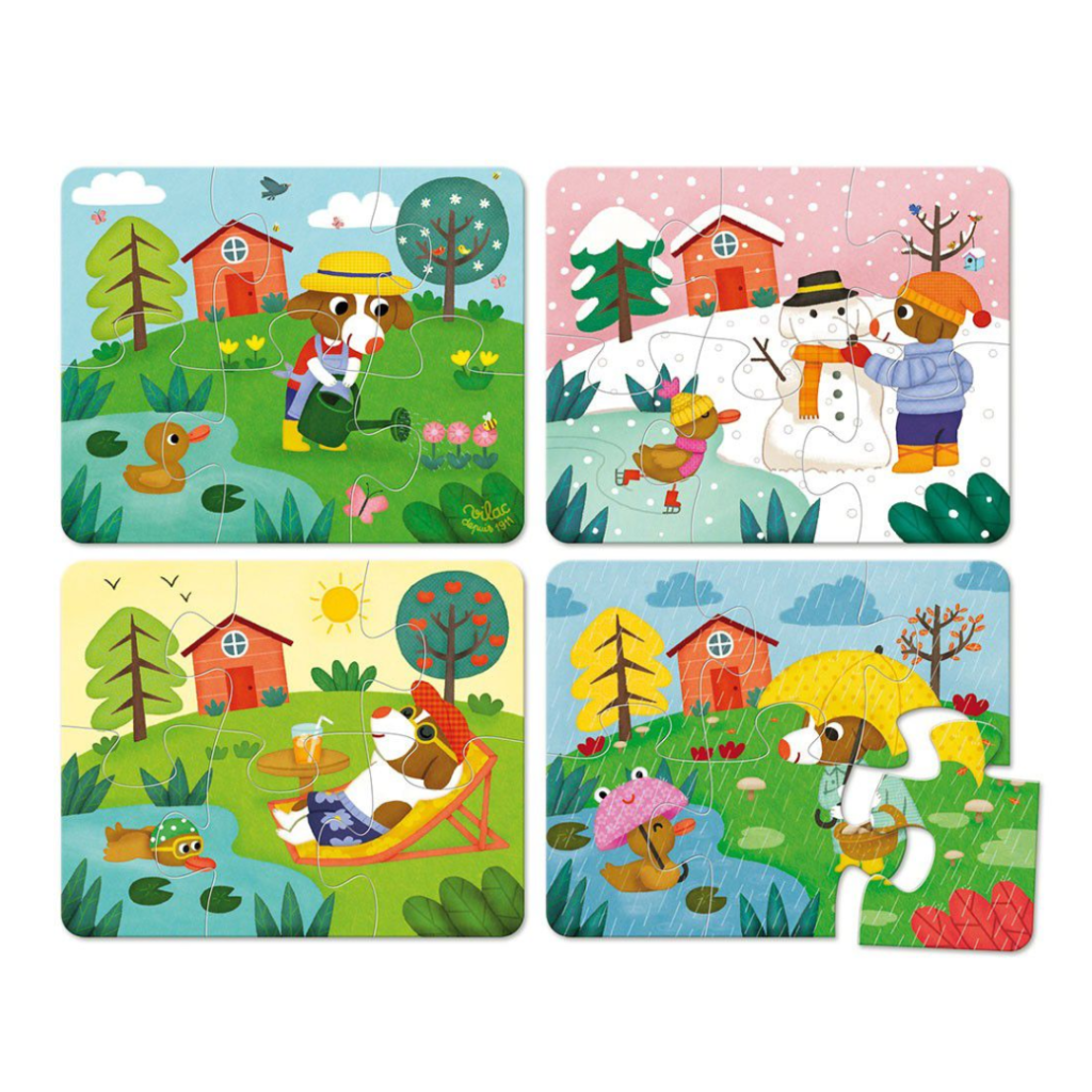 De 4 årstider Puslespil 4x6 Vilac Spil og Brætspil 2641