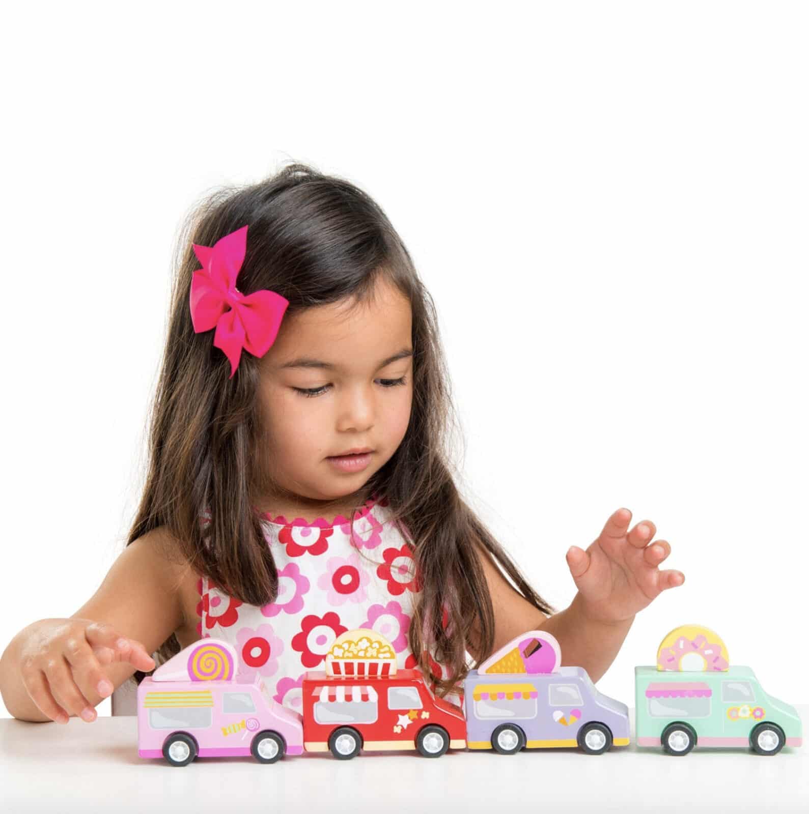 Sweet & Treats Pullbacks - lollipop, popcornbil, donoutbil Le Toy Van