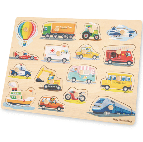 Knoppuslespil - køretøjer