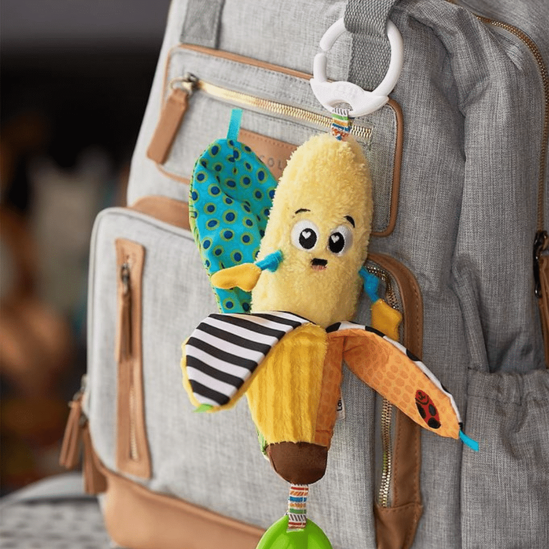 barnevognsophæng lamaze banan aktivitetslegetøj