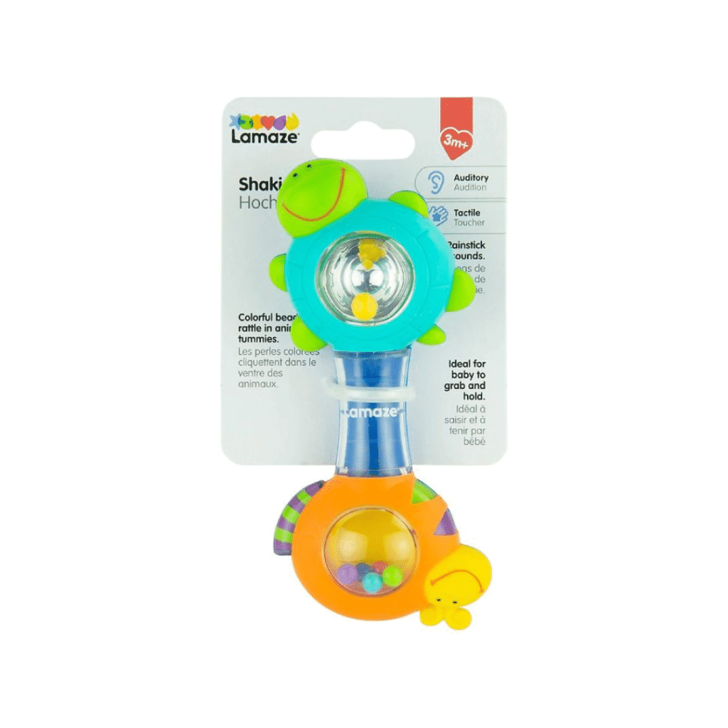 Shakin Shell rangle fra Lamaze pink orange blå orange