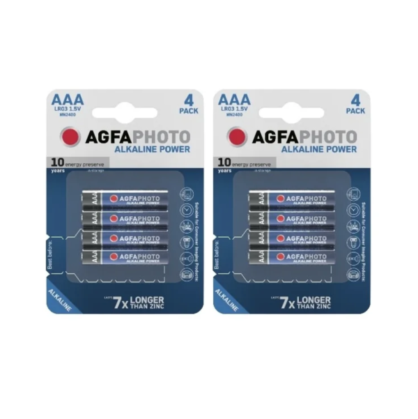 Batterier Alkaline Platinium AAA 8stk I AgfaPhoto