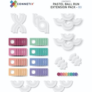 Connetix Pastel - Kuglebane 80 dele, Expansion Pack