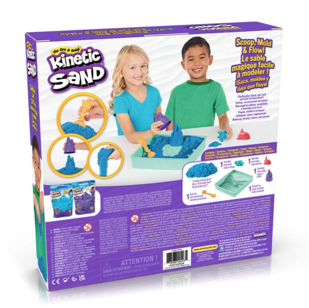 Kinetic Sand tilbud sandkasse sæt blå sandbox set magisk sand
