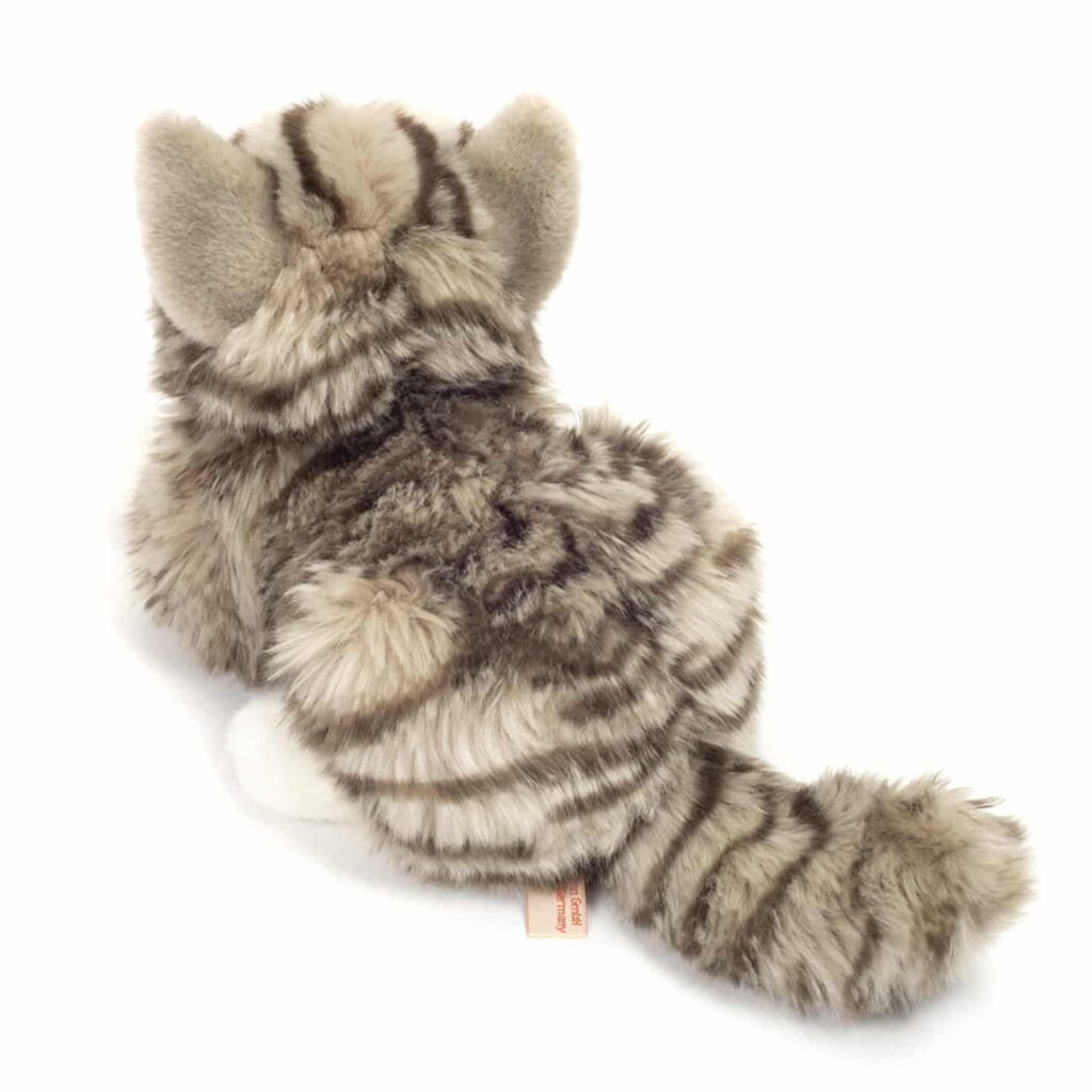 Teddy Hermann - Liggende kat grå 20 cm