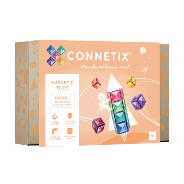 Connetix Pastel Square expansion pack 40 dele