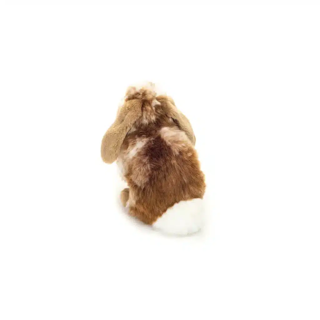 Teddy Hermann - Siddende kanin hvid-mørkebrun 20 cm