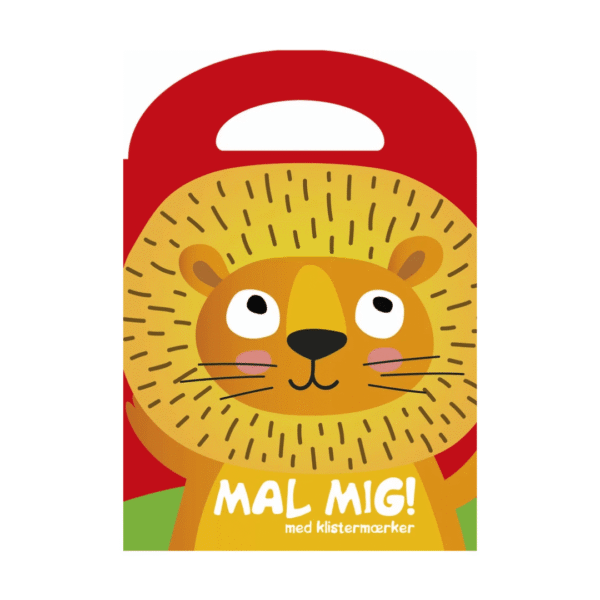mal mig med klistermærker løve