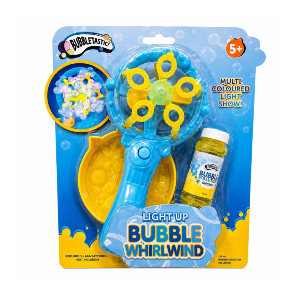 Bubbletastic Sæbeboblemaskine med lys. light up bubble whirlwind