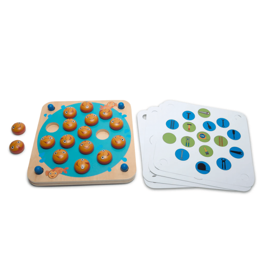 bs toys memo fish huskespil i træ