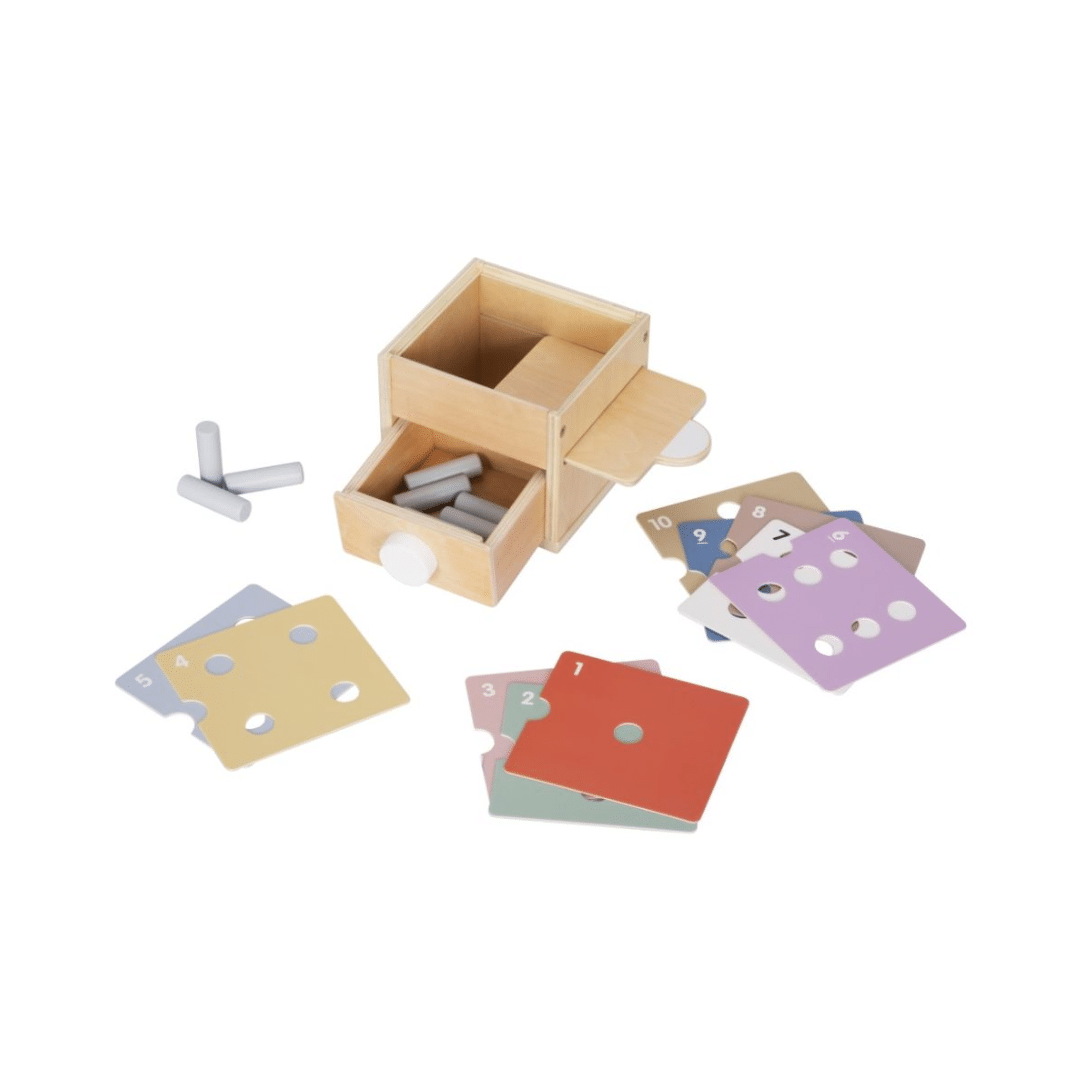 elineli Montessori math inserter box jigsaw montessori matematik kasse EN1431