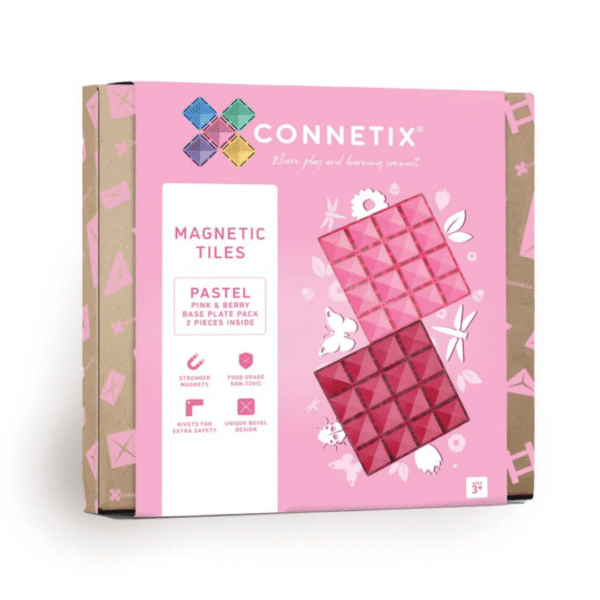 Connetix – Pastel Baseplates – 2 dele , pink and berry