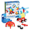 1-2-3 Build It! Rocket-Train-Helicopter - Byg-selv Fartøjer - Learning Resources LER2859