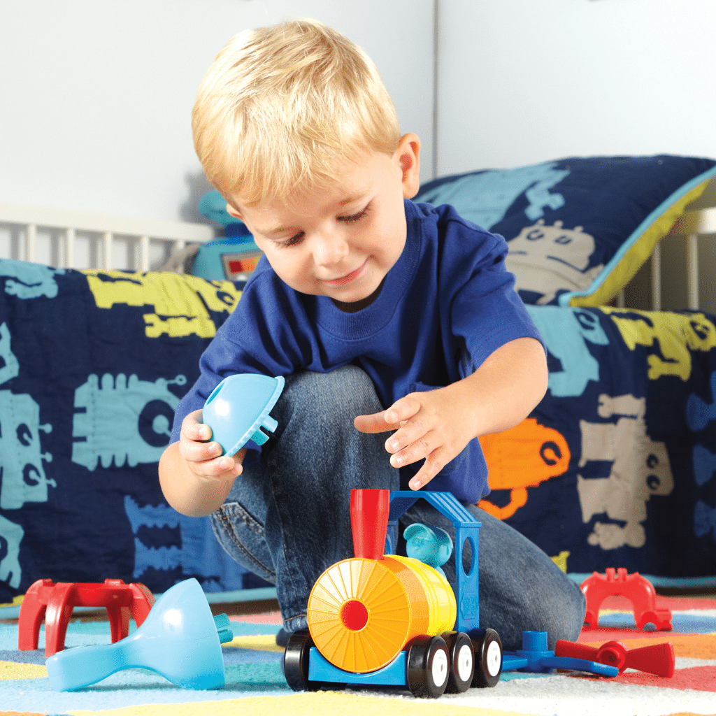 1-2-3 Build It! Rocket-Train-Helicopter - Byg-selv Fartøjer - Learning Resources LER2859