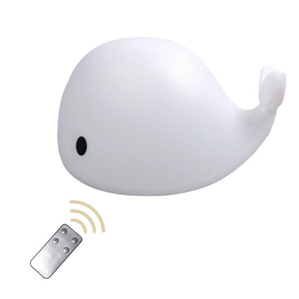 Hvalen Christian Natlampe - 30 cm FI-NL006 filibabba med fjernbetjening