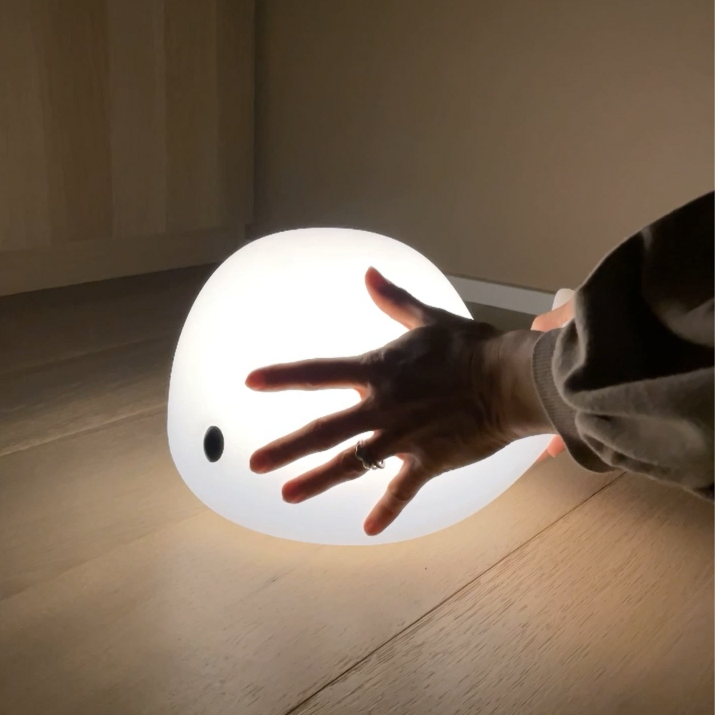 Hvalen Christian Natlampe - 30 cm FI-NL006 filibabba med fjernbetjening gulv hænder