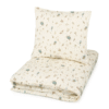 a white blanket with a pillow. Cam cam Sengetøj, Junior, 100x140cm - GOTS sea garden