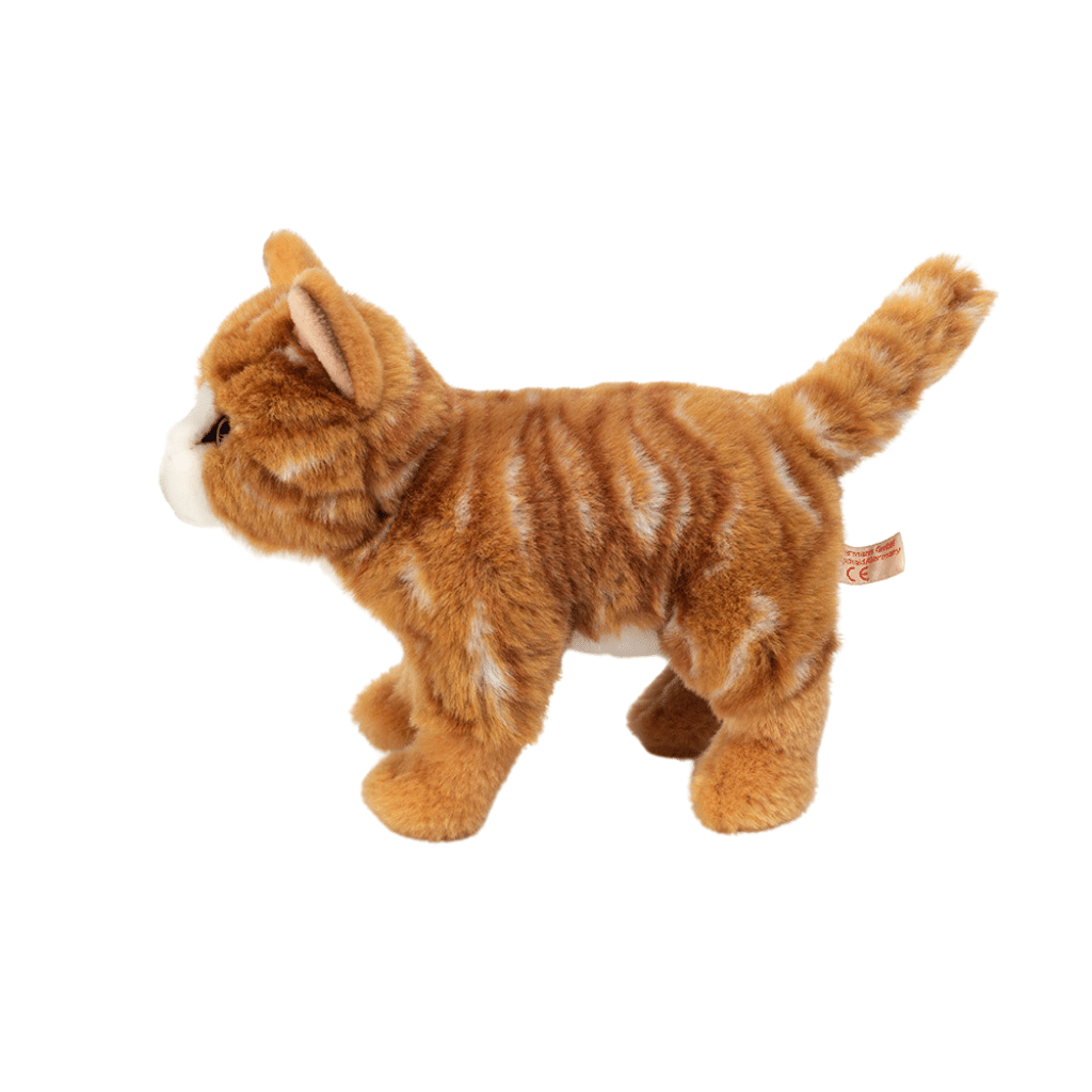 Teddy Hermann TH906827 Stående kat rødstribet 20 cm