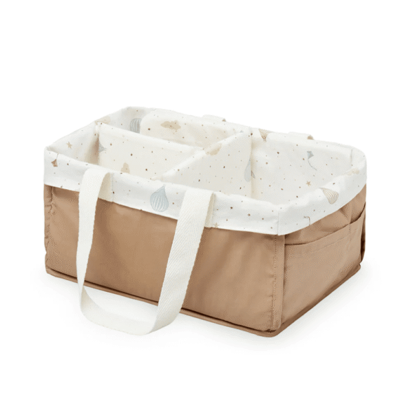 a brown fabric bag with white lining. cam cam Pusleopbevaring - OCS - Dreamland