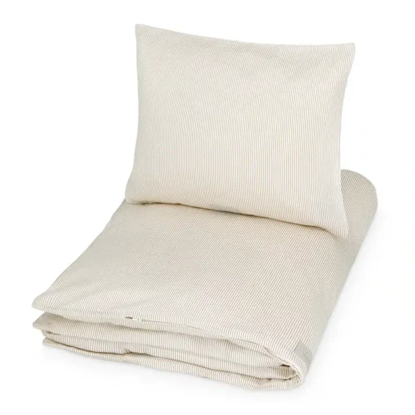Cam Cam Copenhagen. Sengetøj, Baby, 70x100cm - GOTS Classic Stripes Camel