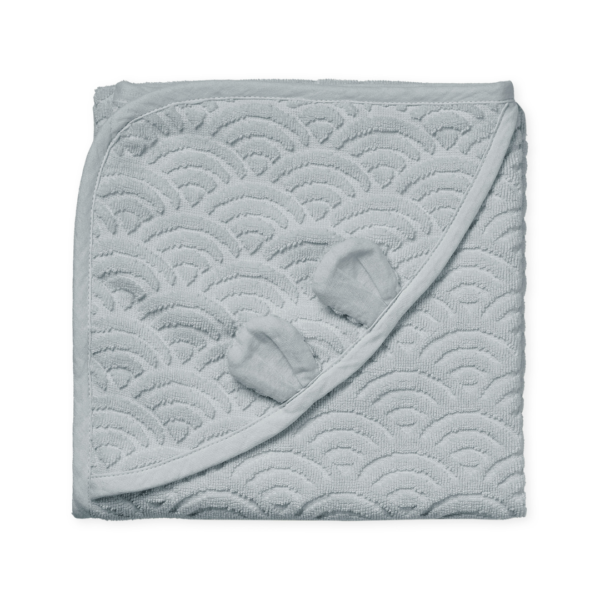 Cam Cam babyhåndklæde med hætte og ører classic grey