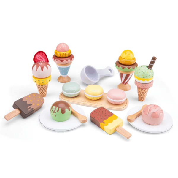 Iskiosk Legesæt - FSC Trælegemad - Pastel - N10635 New Classic Toys
