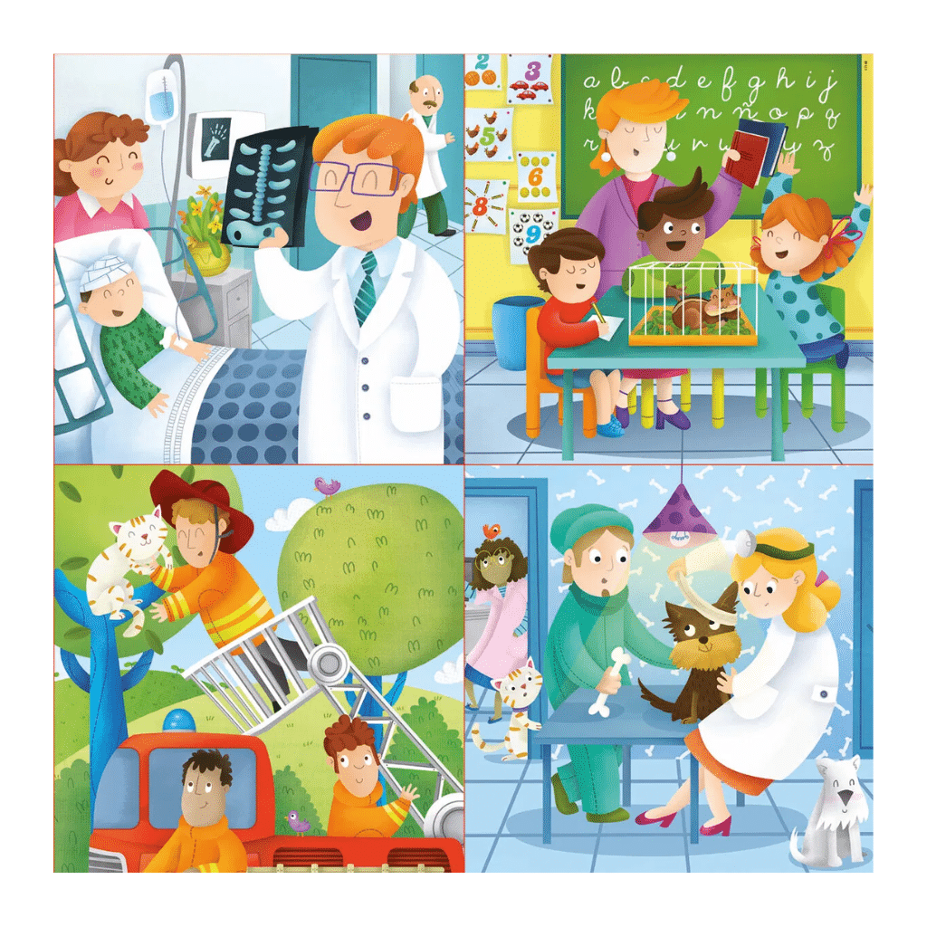 Educa 12-16-20-25 When I Grow Old I Want To Be 4 Progressive Puzzles Item No. 80-17146 når jeg bliver stor puslespil