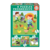 Educa 6-9-12-16 Farm Animals 4 Progressive Puzzles Item No. 80-17145 bondegårdsdyr puslespil