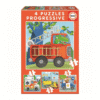 Educa 6-9-12-16 Rescue Patrol 4 Progressive Puzzles Item No. 80-17144 redningstjeneste puslespil