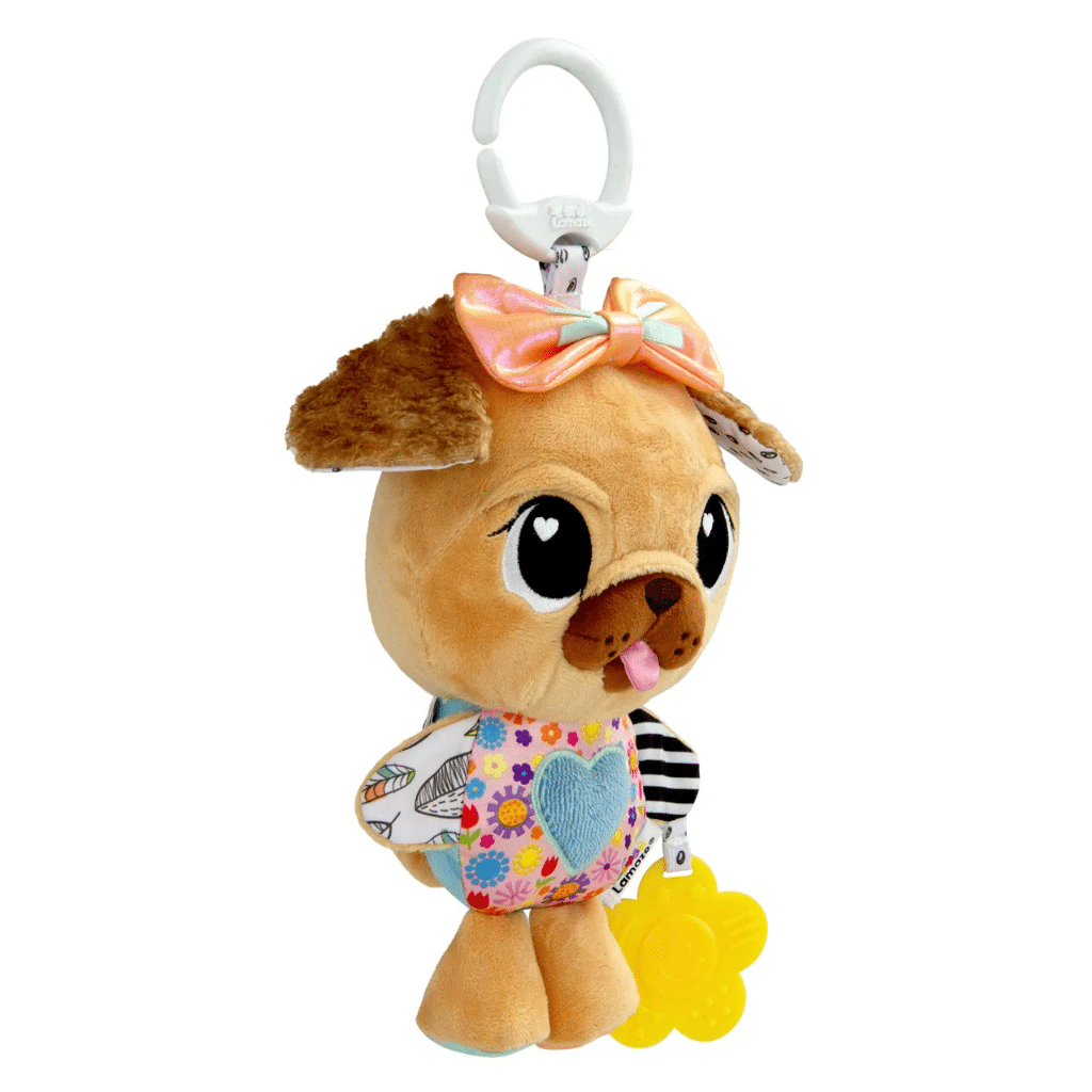 Lamaze Lovey The Pug Clip & Go Item No. 941-27496 Aktiveringslegetøj til barnevogn