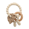 Magni 5577 Biderangle i LFGB silikone med kaninøre vedhæng, beige