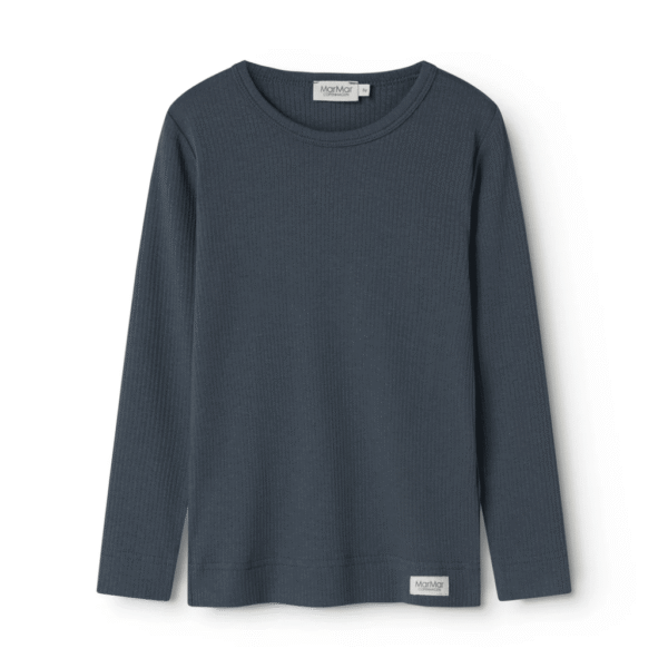 marmar copenhagen langærmet 100-001-32 Plain Tee LS, T-shirt - 0452 blue