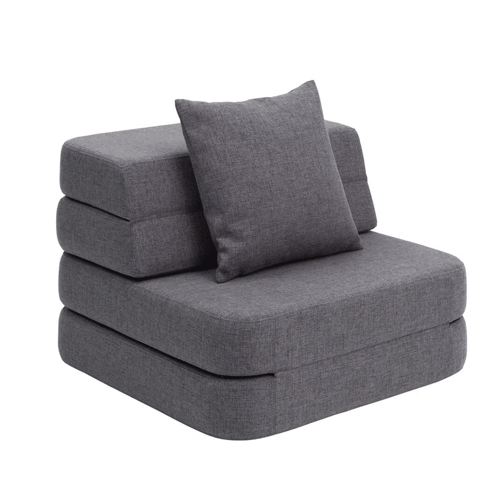 By KlipKlap KK 3 Fold Sofa Single Blågrå m. Grå 25050010
