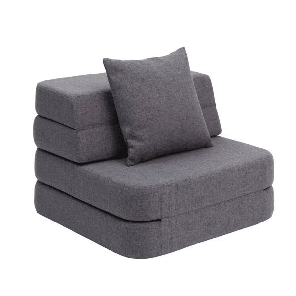 By KlipKlap KK 3 Fold Sofa Single Blågrå m. Grå 25050010