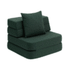 By KlipKlap KK 3 Fold Sofa Single Dyb Grøn m. Lys Grøn 25050012