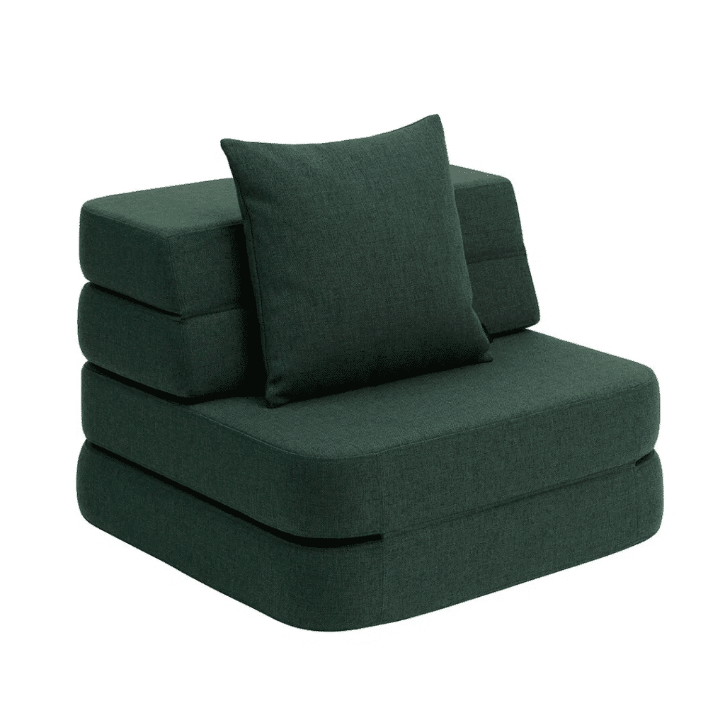 By KlipKlap KK 3 Fold Sofa Single Dyb Grøn m. Lys Grøn 25050012