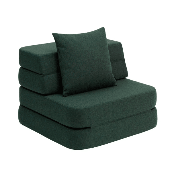 By KlipKlap KK 3 Fold Sofa Single Dyb Grøn m. Lys Grøn 25050012