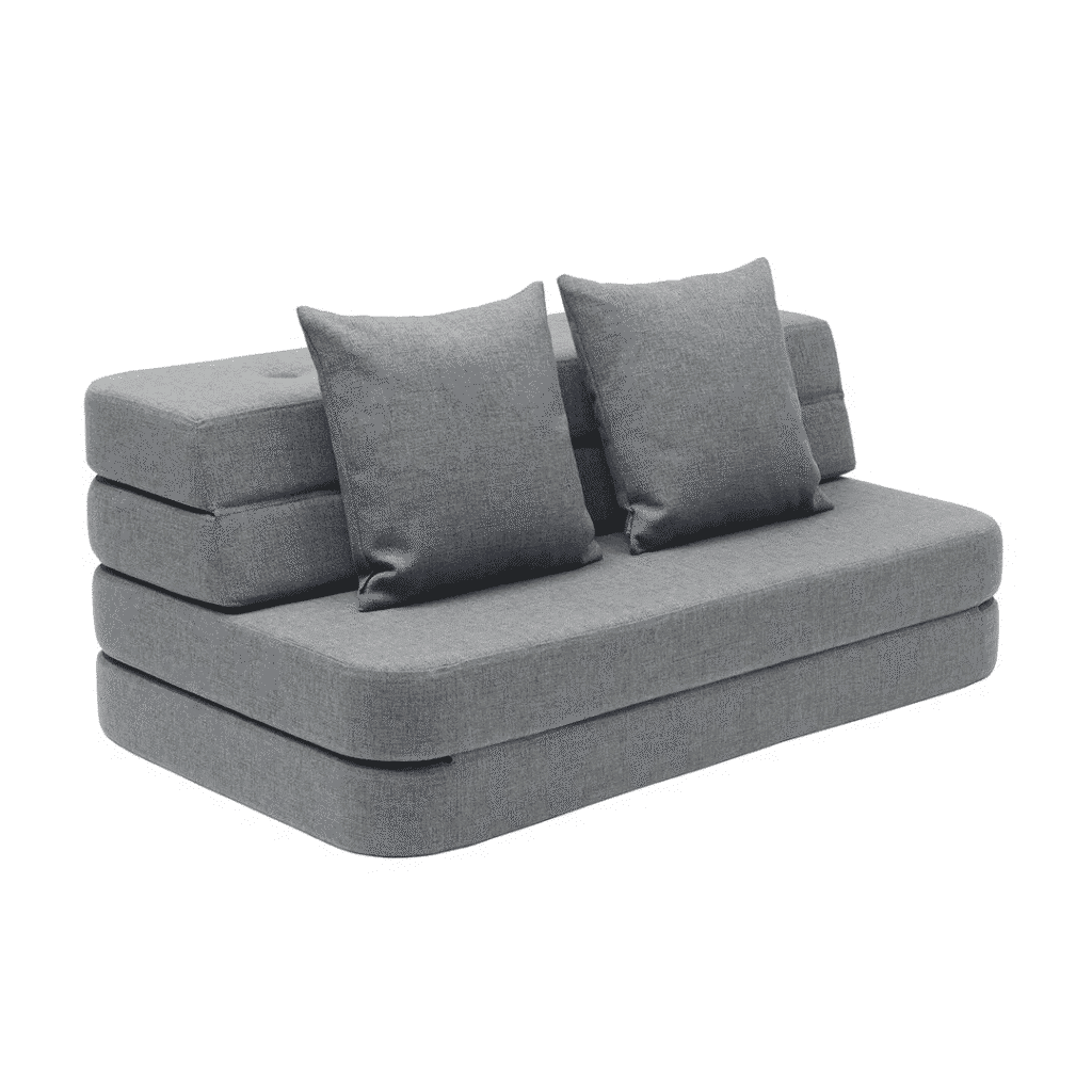 By KlipKlap KK 3 Fold Sofa 120 cm Blågrå m. Grå 25050177
