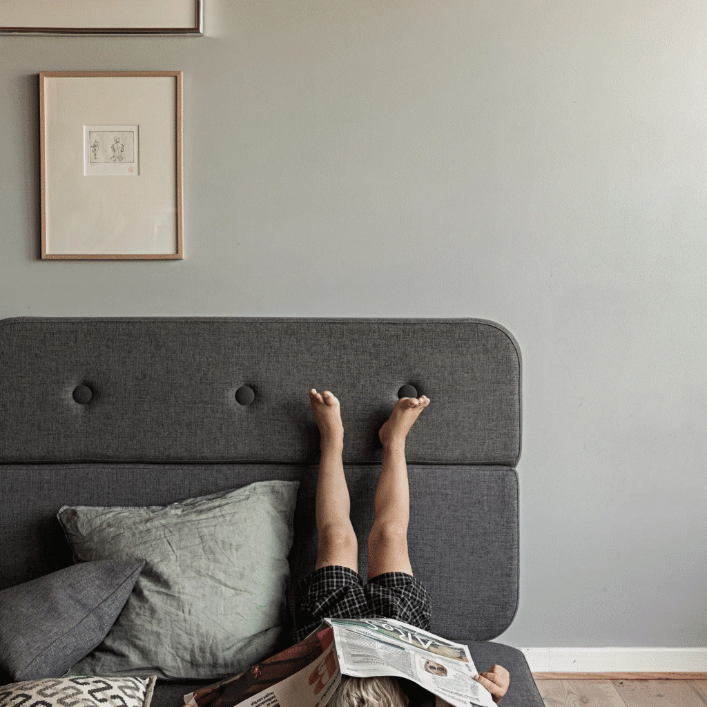 By KlipKlap KK 3 Fold Sofa 120 cm Blågrå m. Grå 25050177