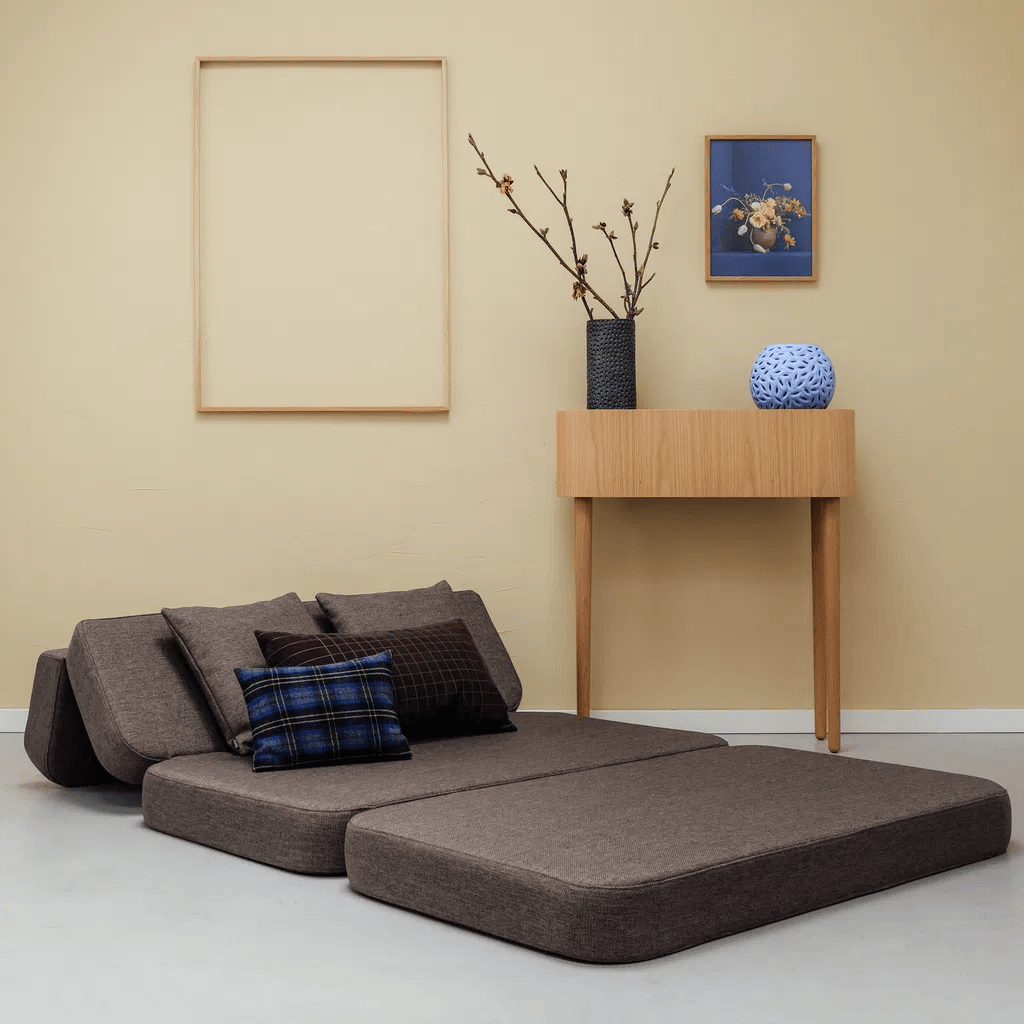 By KlipKlap KK 3 Fold Sofa 120 cm Brun m. Sand 25050178