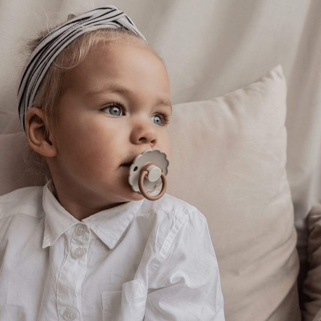 FRIGG 6-Pack Pacifiers - Round Silicone - Cinnamon Charm - Size 2 Article number: 101868 Barcode number: 5715239029405