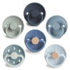 FRIGG 6-Pack Pacifiers - Round Silicone - Endless Sea - Size 2 Article number: 101872 Barcode number: 5715239029443