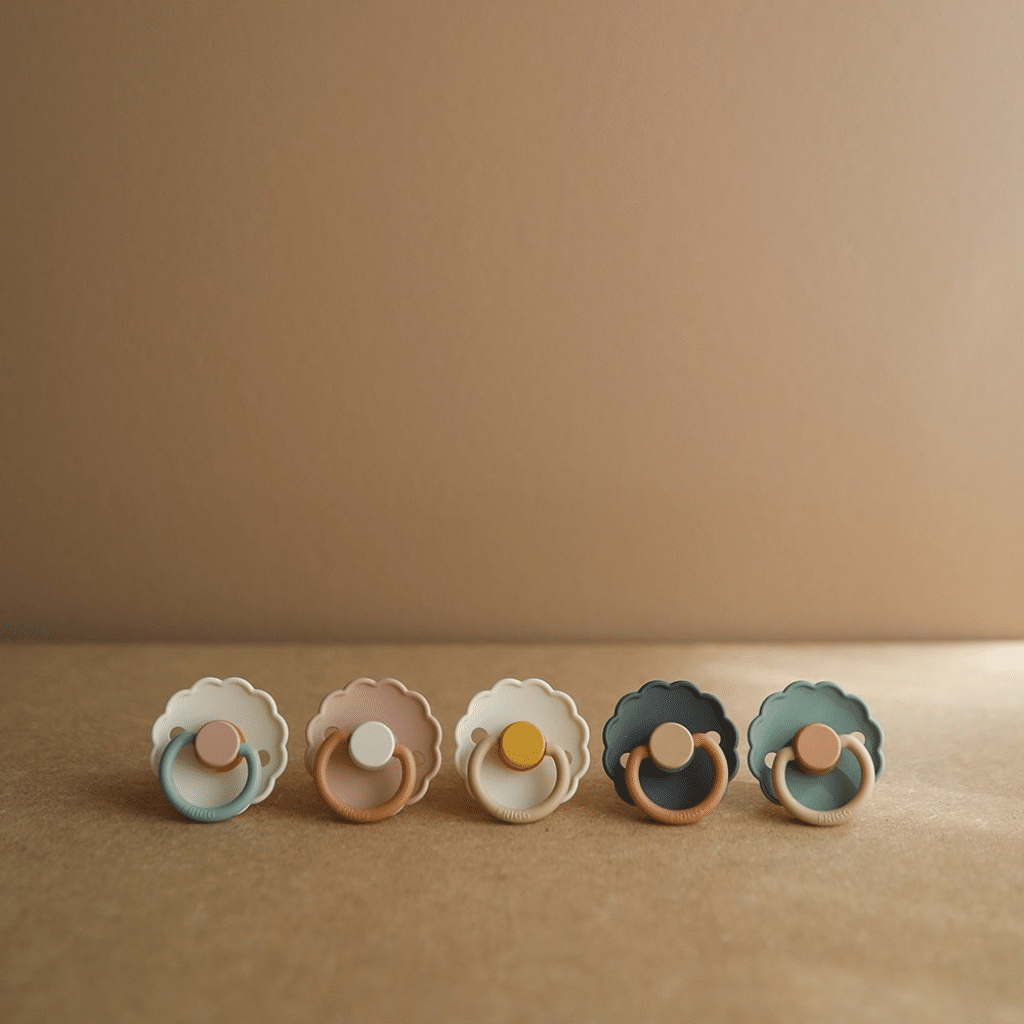 FRIGG Daisy - Round Silicone Pacifier - Aurora - Size 2 Article number_ 75022460 Barcode number_ 5715239010533