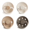FRIGG Suttepakke 4-pak - Str 2 - FRIGG 4-Pack Pacifiers - Round Silicone - Snowflake Dream - Size 2