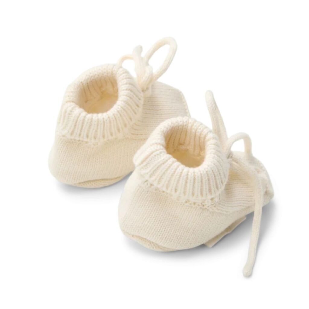 little dutch strikkede futter off white