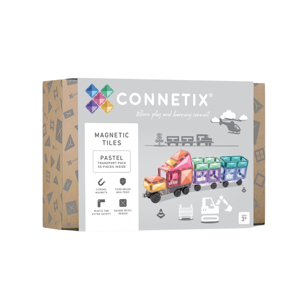 Connetix Pastel Transport - 50 dele