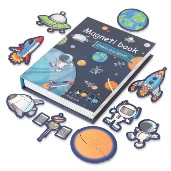 MAGNETBOK space world 28-5465 magneti book magnetbog ud i rummet