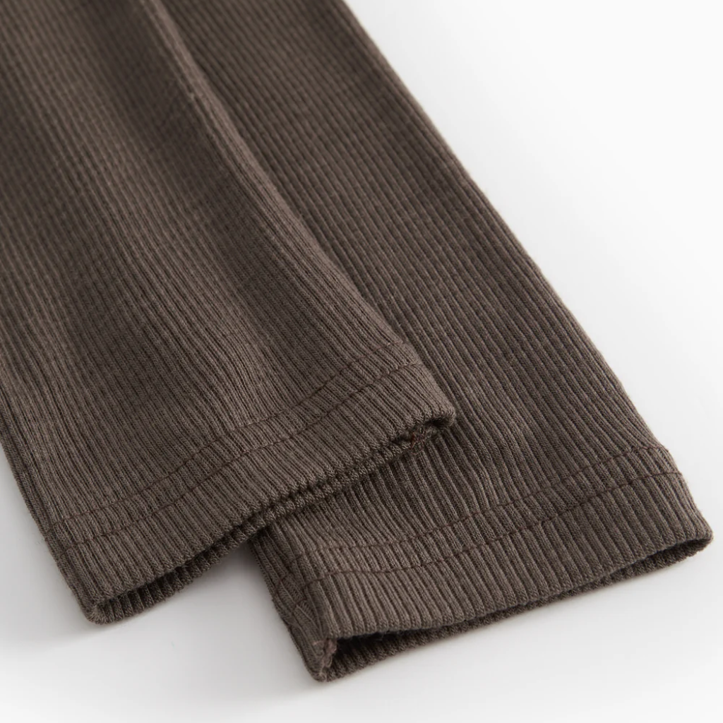 marmar Leg, Uld Rib Leggings - Terre