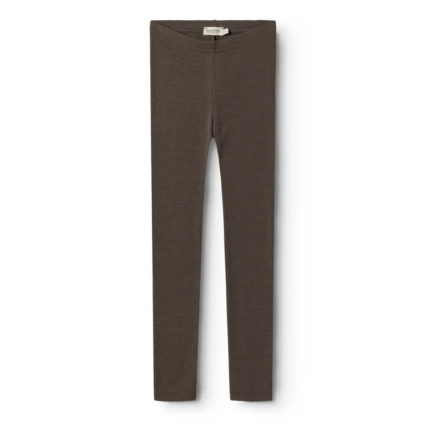 marmar Leg, Uld Rib Leggings - Terre